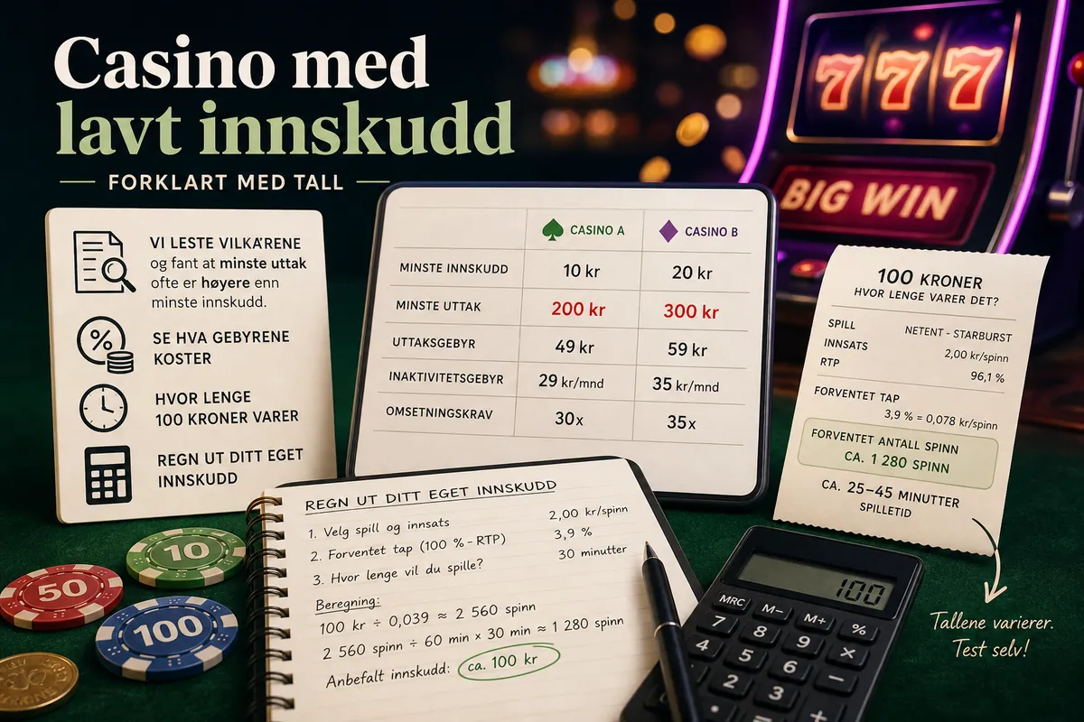 Casino med lavt innskudd